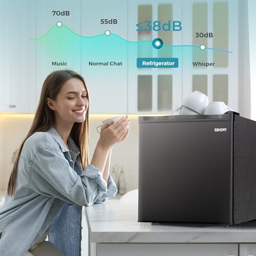 EUHOMY 1.7 Cu.Ft Mini Fridge with Freezer Review: Perfect Compact Refrigerator for Bedroom, Office, or Dorm - Image 7