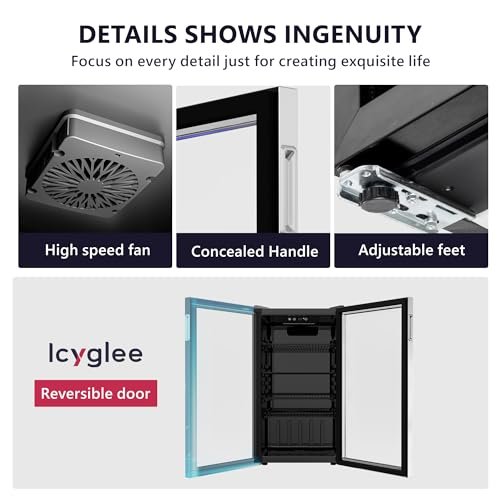 Icyglee Beverage Refrigerator Cooler Review: Stylish and Spacious Mini Fridge for Home, Office, or Bar! - Image 5