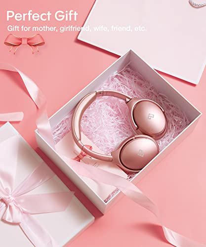 Experience Luxurious Audio: INFURTURE Rose Gold ANC Headphones - Image 7