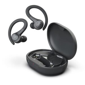 JLab Go Air Sport+ Wireless Workout Earbuds Featuring C3 Clear Calling, Secure Earhook Sport Design, 32+ Hour Bluetooth Playtime, and 3 EQ Sound Settings (Graphite)