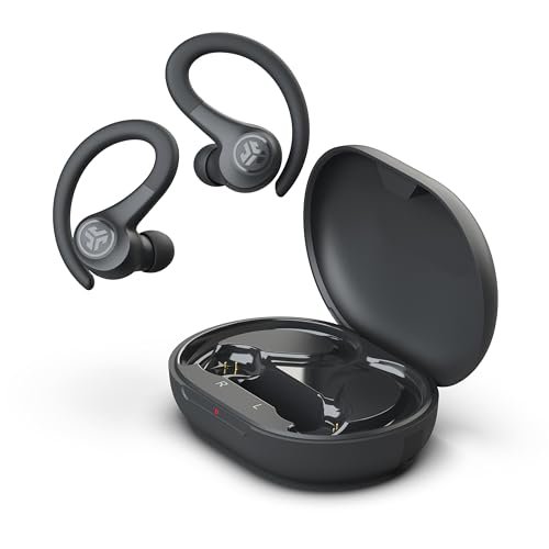 JLab Go Air Sport+ Wireless Workout Earbuds Featuring C3 Clear Calling, Secure Earhook Sport Design, 32+ Hour Bluetooth Playtime, and 3 EQ Sound Settings (Graphite)
