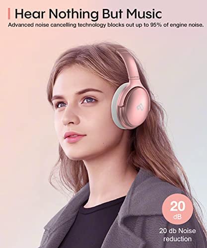 Experience Luxurious Audio: INFURTURE Rose Gold ANC Headphones - Image 2