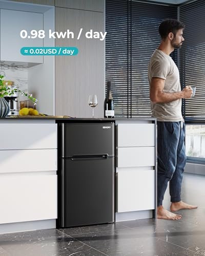 EUHOMY Mini Fridge Review: Compact Cooling Solution for Dorms and Offices with Freezer - Black - Image 8