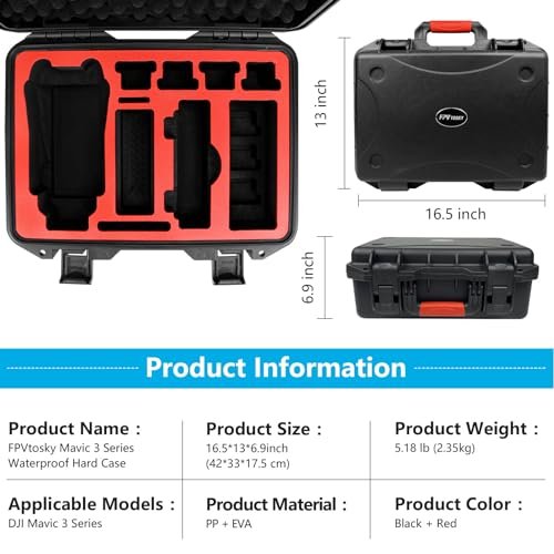 Durable and Waterproof: FPVtosky Hard Case for DJI Mavic 3 - Image 6