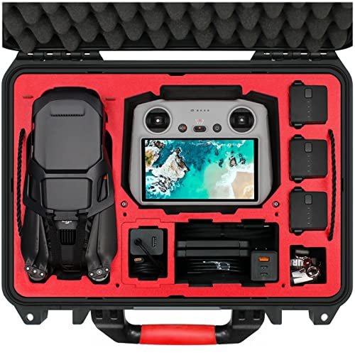 SYMIK P380-M3DL Mavic 3 Dual Layer Waterproof Hard Case for DJI Mavic 3 Classic/Mavic 3/Cine/Fly More Combo (NOT Compatible with Mavic 3 Pro), Fits DJI RC/RC Pro/RC-N1 Remote, Landing Pad, Accessories
