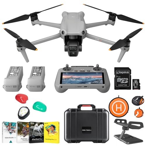 DJI Air 3 Drone Fly More Combo with RC 2 Complete Kit with Landing Pad, Tablet Pad, Hard Case, Software and Light