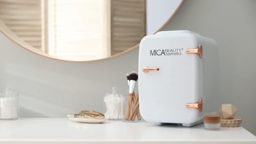 Mica Beauty Mini Skincare Refrigerator-Thermo Electric Cooler and Warmer perfect for a Bedroom, Dorm, Office,Desktop and Travel 4 Liter - Image 4