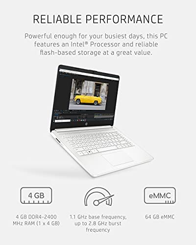 Lightweight HP 14 Laptop: Celeron, 4GB, 64GB, HD Display, Win 11, Portable - Image 3
