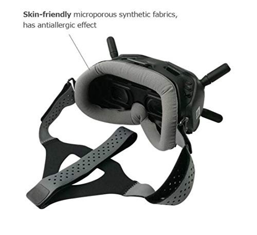 MINGCHUAN Lycra Faceplate & Head Strap for DJI FPV Goggles (Grey Set) - Image 4