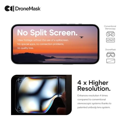 DroneMask 2 FPV Goggles - HD Immersive View for All GPS Camera Drones - Image 3