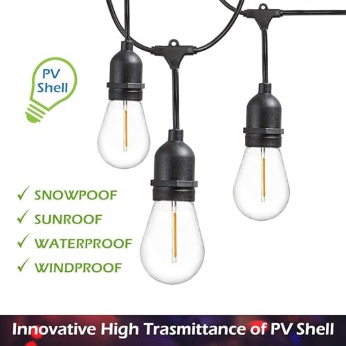 "Jslinter 24-Pack Shatterproof LED String Light Bulbs, 1W Warm White, E26" - Image 3