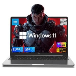 KAIGERR 16.0-inch Laptop, 16GB DDR4 512GB SSD, Newest Windows 11 Laptop with Intel 12th Gen Alder Lake N97(Up to 3.6GHz), 1920P FHD Display, Metal Shell, WiFi 6, USB3.2, Type_C, Long Battery Life