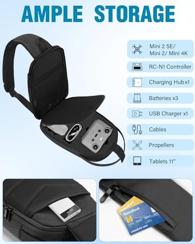 PEKREWS Waterproof Travel Case for DJI Mini 2 SE/Mini 2/Mini 4K Drones - Image 3
