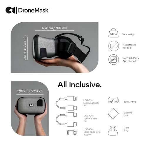 DroneMask 2 FPV Goggles - HD Immersive View for All GPS Camera Drones - Image 8