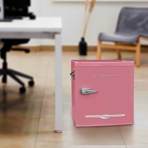 Frigidaire EFR176 Retro Compact Fridge with Chiller Mini Refrigerator with Built-in Bottle Opener for Office, Bedroom, Dorm Room or Cabin, 1.6 cu ft 16"D x 18"W x 18.5"H, Pink - Image 5
