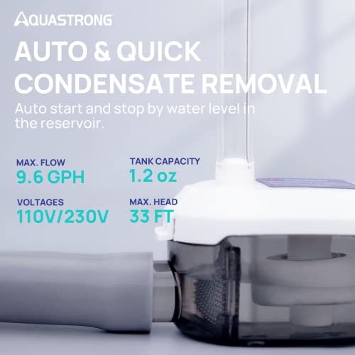 Aquastrong Mini Split Condensate Pump, 9.6 GPH, 115/230V, Auto Shutoff - Image 2