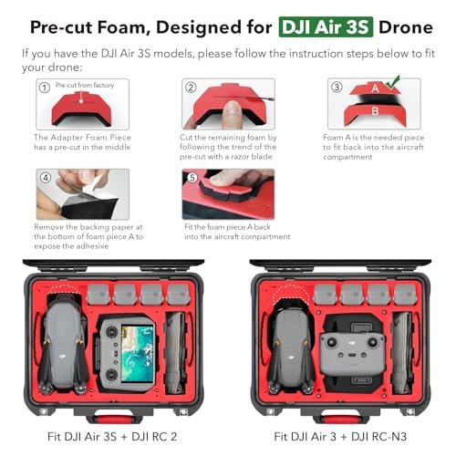 SYMIK Waterproof Hard Case for DJI Air 3/DJI Air 3 Fly More Combo - Image 2