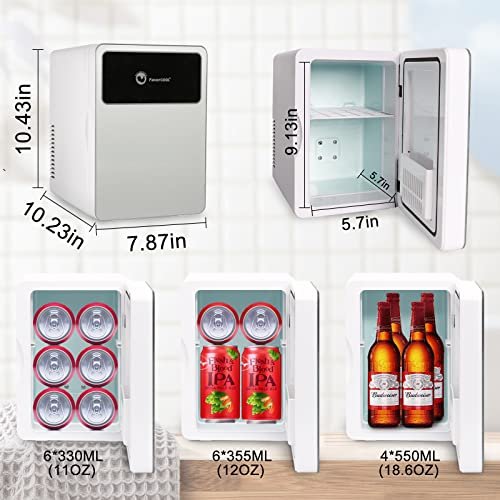 FavorCOOL Mini Fridge 8L, Makeup Skincare Fridge 110V AC/ 12V DC Portable Small Refrigerator Cooler Warmer for Skin Care, Cosmetics, Beverage, Desktop Accessory for Home Office Dorm Travel - Image 7