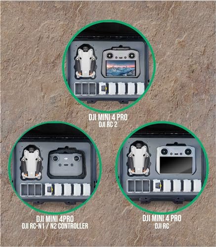 INNVO Rugged Waterproof Case for DJI Mini 4 Pro Fly More Combo, Black - Image 6