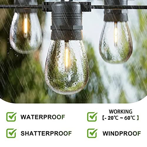 "Jslinter 24-Pack Shatterproof LED String Light Bulbs, 1W Warm White, E26" - Image 5