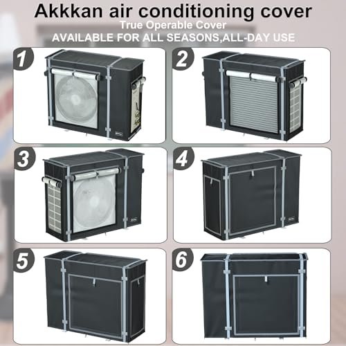 Durable Black Mini Split AC Cover, All-Season Protection, 29x12x22 Inches - Image 5