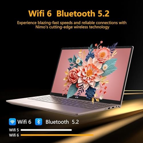 NIMO 15.6" FHD Laptop, 16GB RAM, 1TB SSD, Pentium N100, Win 11, Rose Gold - Image 9