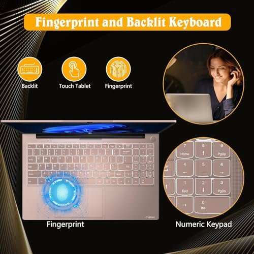 NIMO 15.6" FHD Laptop, 16GB RAM, 1TB SSD, Pentium N100, Win 11, Rose Gold - Image 4