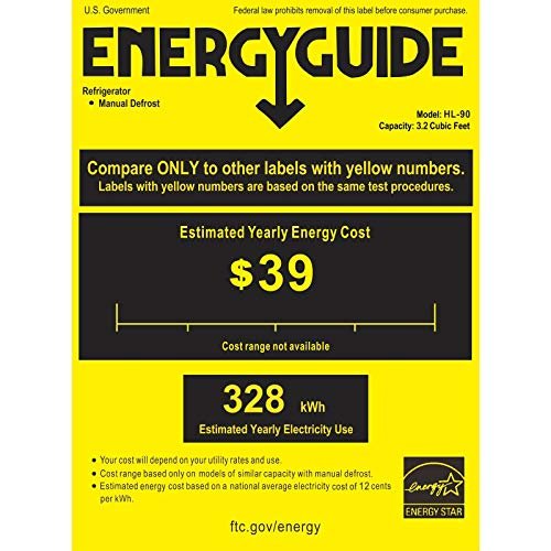 HAILANG Mini Fridge With Freezer,3.2 Cu.Ft Compact Refrigerator,Mini Refrigerator With 2 Doors For Bedroom,Office,Kitchen,Apartment,Dorm(sliver) - Image 7