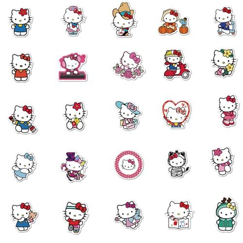 50 Cute Hello Kitty Vinyl Stickers - Waterproof Decals for Kids & Teens - Perfect for Skateboards, Laptops, Luggage & DIY Projects - Image 2