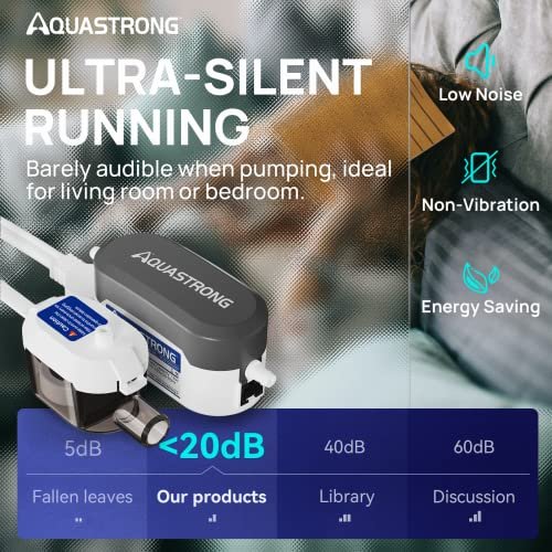 Aquastrong Mini Split Condensate Pump, 9.6 GPH, 115/230V, Auto Shutoff - Image 4