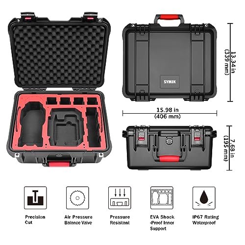 SYMIK Waterproof Hard Case for DJI Air 3/DJI Air 3 Fly More Combo - Image 7