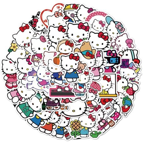 50 Cute Hello Kitty Vinyl Stickers - Waterproof Decals for Kids & Teens - Perfect for Skateboards, Laptops, Luggage & DIY Projects - Image 4
