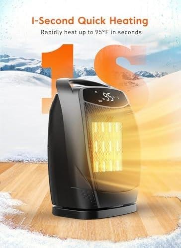 Stay Cozy Together: Our 2-in-1 Portable Ceramic Heater!