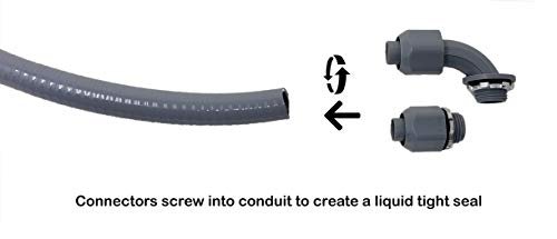 Sealproof 1/2" x 6 Ft A/C Power Whip Kit - Flexible, Preassembled, 10 Gauge - Image 2