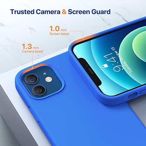 iPhone 12/12 Pro Case - Liquid Silicone, Shockproof, Full Protection, Blue - Image 5