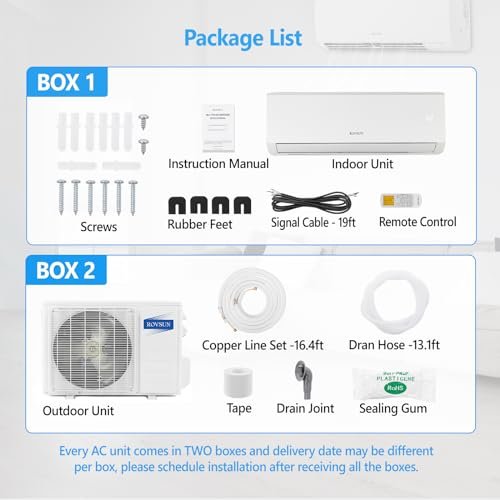 Here's a refined version:
ROVSUN 9000 BTU Mini Split AC Heater - Wifi Inverter Ductless Heat Pump - Image 6