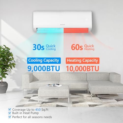 Here's a refined version:
ROVSUN 9000 BTU Mini Split AC Heater - Wifi Inverter Ductless Heat Pump - Image 3
