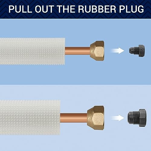 DELLA 25 Ft Mini Split Line Set, 1/4" & 3/8" Copper Pipes with Insulation - Image 7