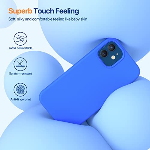 iPhone 12/12 Pro Case - Liquid Silicone, Shockproof, Full Protection, Blue - Image 3
