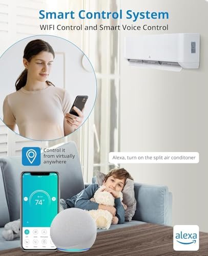 "9000 BTU Alexa-Enabled Mini Split AC/Heater, 23 SEER2, WiFi, 450 Sq. Ft" - Image 6