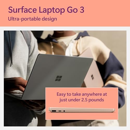 Microsoft Surface Laptop Go 3: Slim 12.4" Intel i5 Ultraportable Touchscreen Notebook - Image 6
