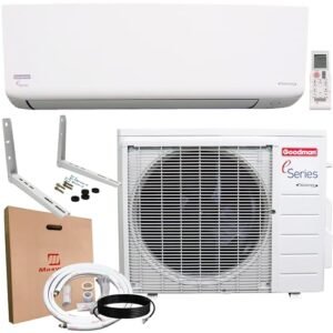 Goodman 18K BTU Inverter Mini Split Heat Pump AC System | 18 SEER2 | 15-ft Kit