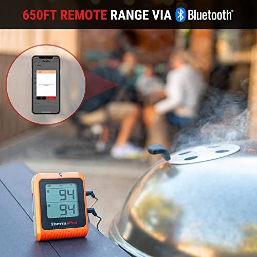 Here's a more engaging and SEO-friendly version:
Wireless Meat Thermometer Bluetooth Grill Smoker Digital 2 Probes BBQ Cooking - Image 2