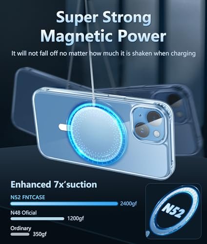 Magnetic Clear iPhone 14 Case - Military-Grade Drop Protection, No Yellowing - Image 3