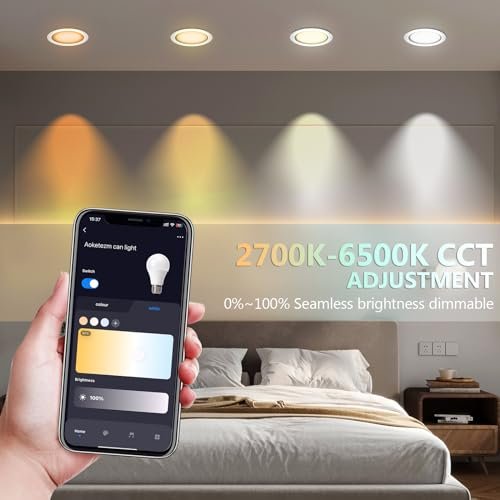 Aoketezm 6" Smart LED Downlights, RGB Color Changing, Alexa & Siri Compatible - Image 5