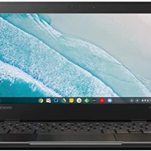 Lenovo 100E Chromebook 2ND Gen 81QB000AUS Laptop Computer, 11.6" HD (1366 X 768) Display, MediaTek MT8173C Processor, 4GB RAM, 16GB eMMC TLC SSD, Powervr GX6250, Chrome OS, Black (Renewed)