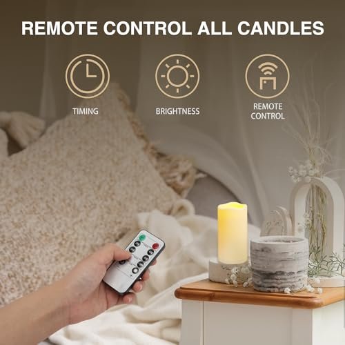 Waterproof LED Flameless Candles: Remote, Timer, Battery Powered Outdoor Decor - Image 5