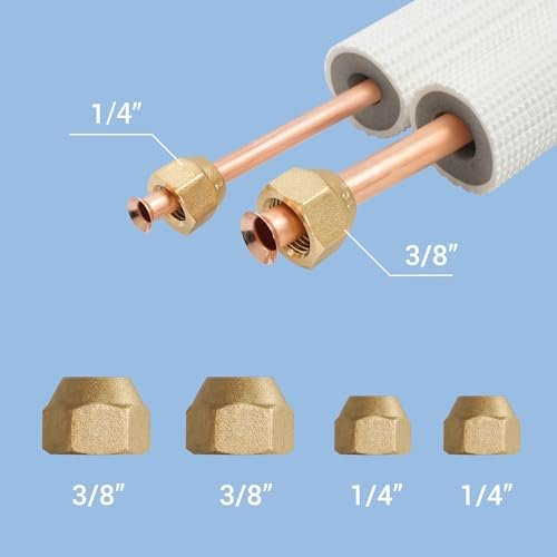 DELLA 25 Ft Mini Split Line Set, 1/4" & 3/8" Copper Pipes with Insulation - Image 2