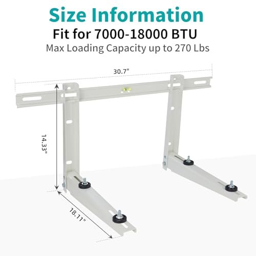 Heavy-Duty Mini Split Wall Mount | Universal AC Condenser Bracket 7000-18000 BTU - Image 2