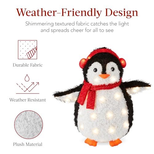 Festive 3ft LED Penguin Family Christmas Yard Decoration, Multicolor Lights - Image 5